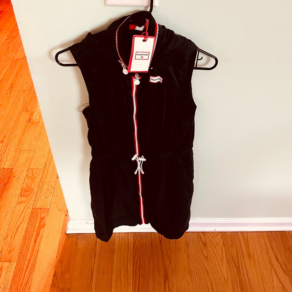 Hunter Black Vest with Red Trim